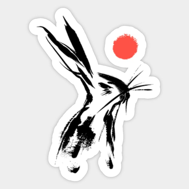 Kazuro Rabbit Sticker by AldInk